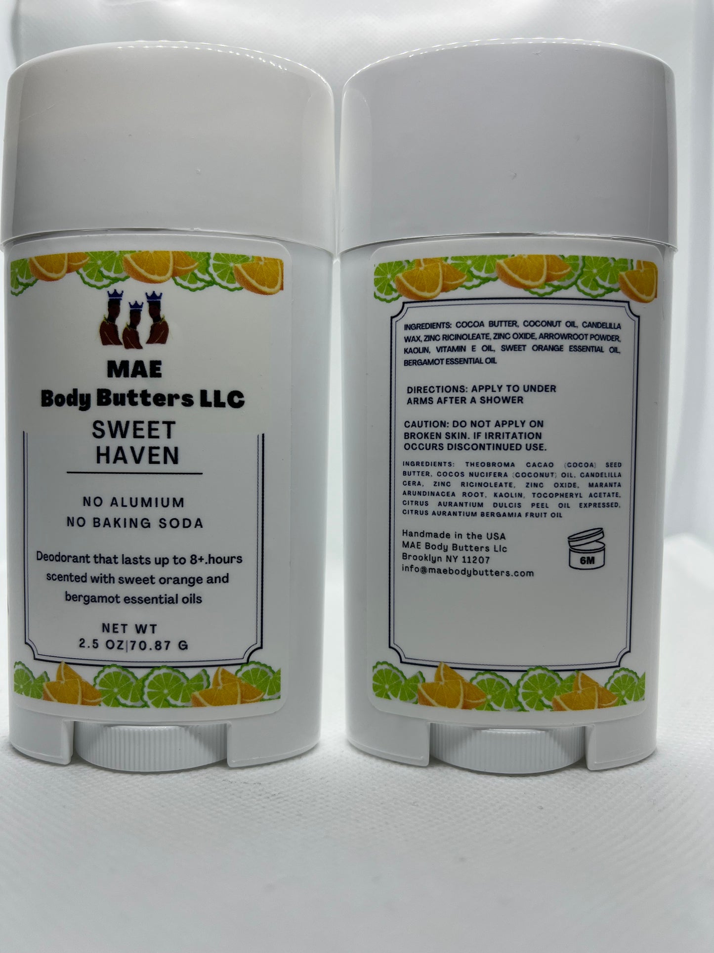 Sweet Haven Deodorant Scented with Orange and Bergamot